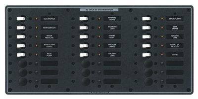 Blue Sea DC 24 Position Circuit Breaker Panel